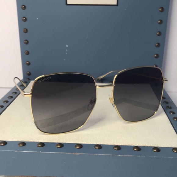 New ? Original Gucci Grey Square Ladies Sunglasses GG1031S 001 59 main image 4